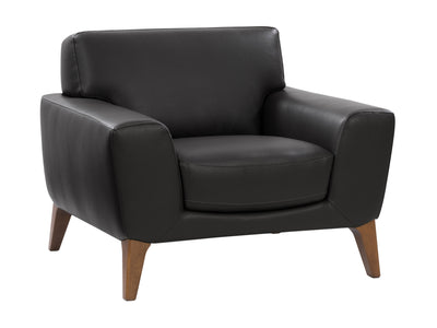 black Faux Leather Accent Chair London Collection product image by CorLiving#color_london-black