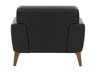 black Faux Leather Accent Chair London Collection product image by CorLiving#color_london-black