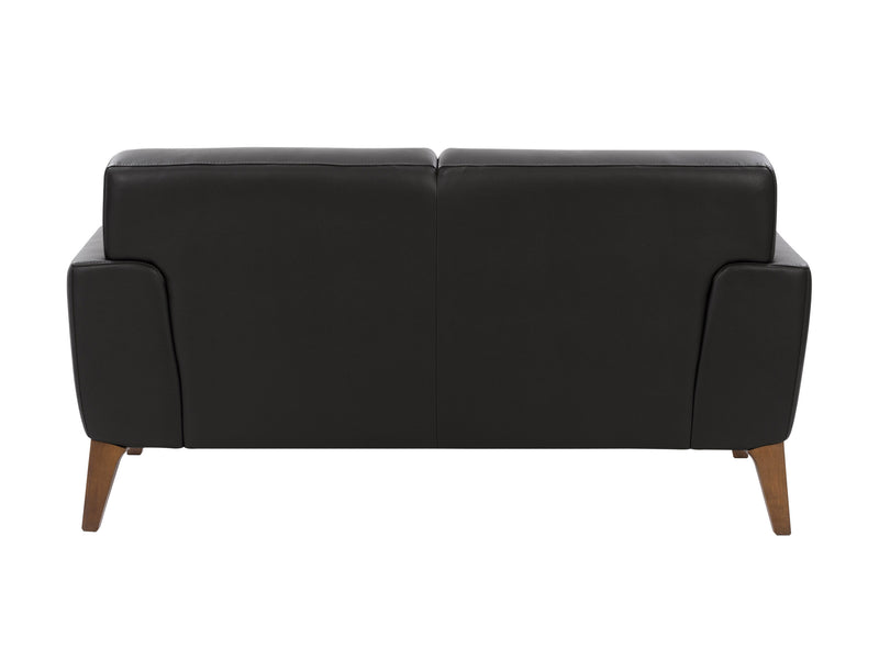 black Faux Leather Loveseat London collection product image by CorLiving