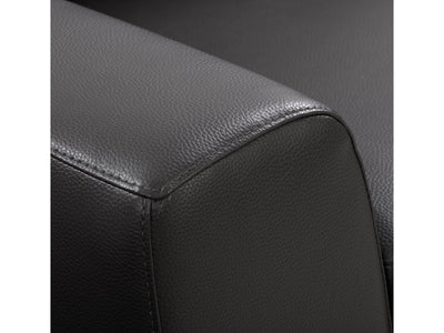 black Faux Leather Sofa London collection detail image by CorLiving#color_black