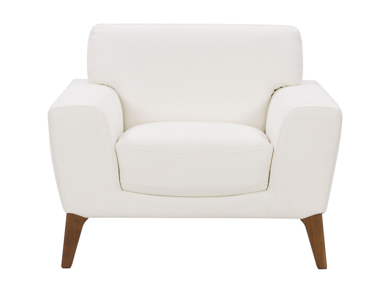 white Faux Leather Accent Chair London Collection product image by CorLiving