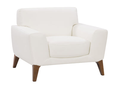 white Faux Leather Accent Chair London Collection product image by CorLiving#color_london-white