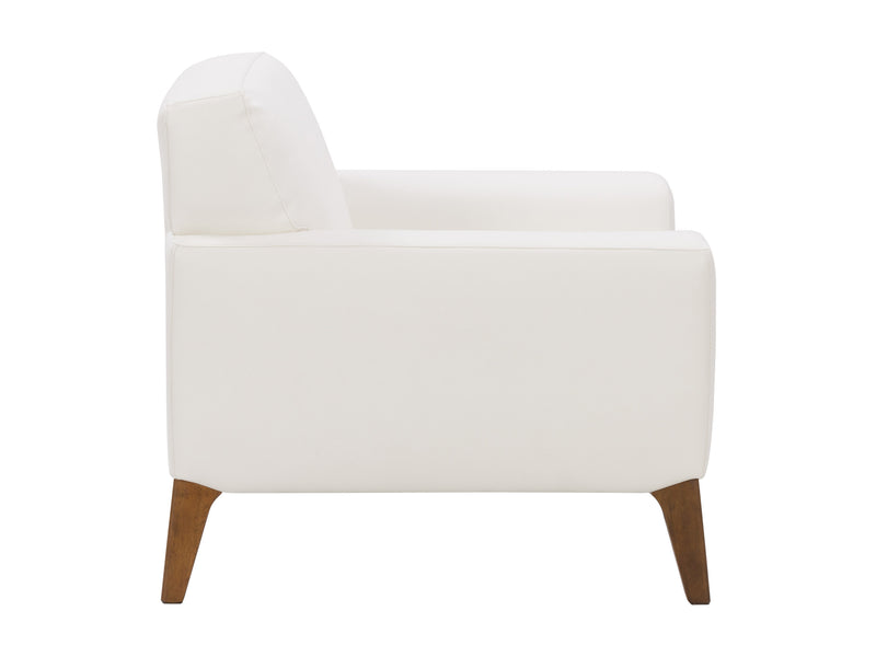 white Faux Leather Accent Chair London Collection product image by CorLiving