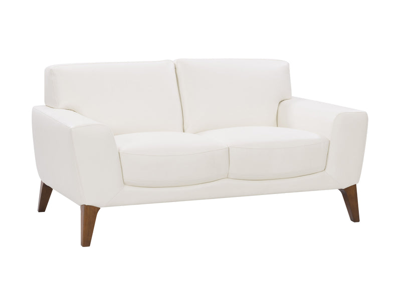 white Faux Leather Loveseat London collection product image by CorLiving