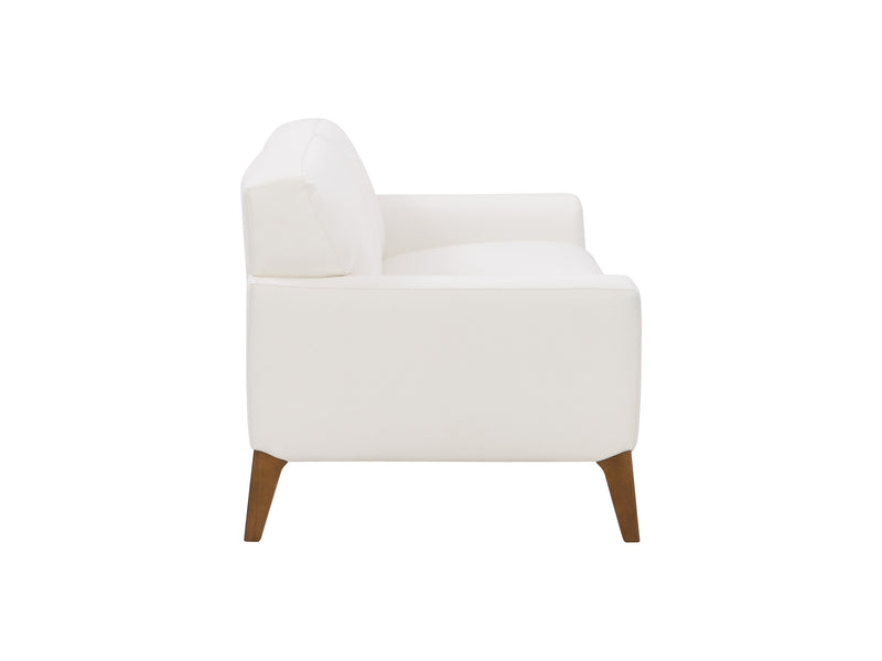 white Faux Leather Sofa London collection product image by CorLiving