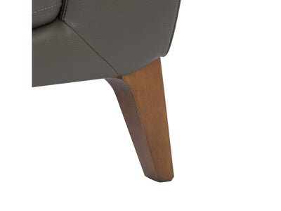 grey Faux Leather Accent Chair London Collection detail image by CorLiving#color_london-grey