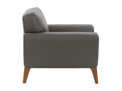 grey Faux Leather Accent Chair London Collection product image by CorLiving#color_london-grey