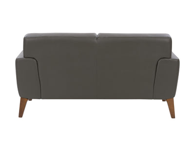 grey Faux Leather Loveseat London collection product image by CorLiving#color_grey