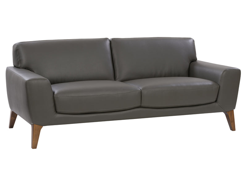 grey Faux Leather Sofa London collection product image by CorLiving