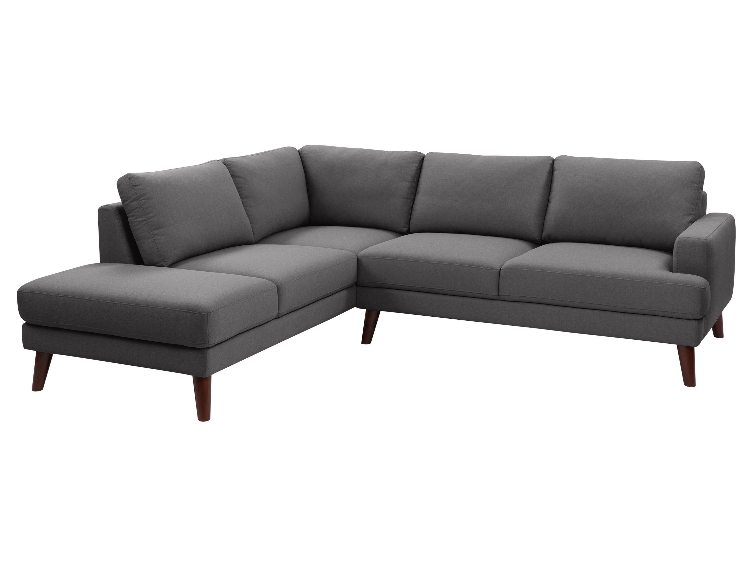 Grey Sectional Couch Modern L Shaped Sofa Left Facing CorLiving
