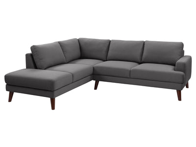 grey Sectional Couch, Left Facing Paris Collection product image by CorLiving#color_dark-grey