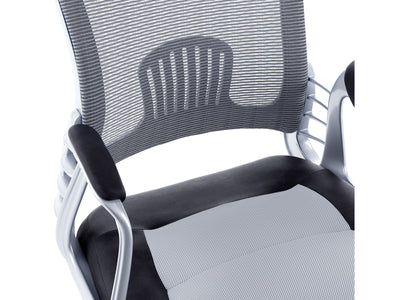 grey Mesh Office Chair Quinn Collection detail image by CorLiving#color_grey