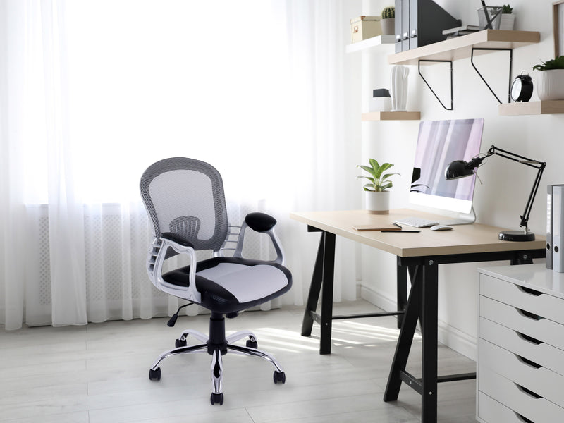 grey Mesh Office Chair Quinn Collection lifestyle scene by CorLiving