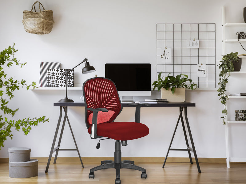 red Mesh Office Chair Avery Collection lifestyle scene by CorLiving