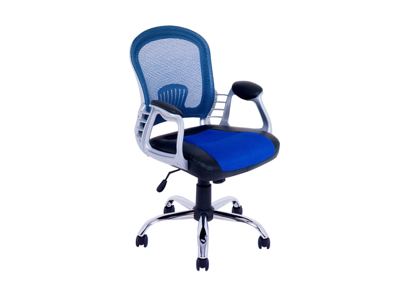 blue Mesh Office Chair Quinn Collection product image by CorLiving