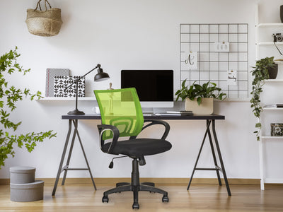 lime green Mesh Back Office Chair Jaxon Collection lifestyle scene by CorLiving#color_lime-green