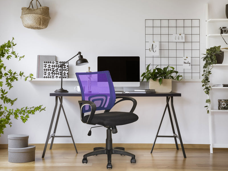 purple Mesh Back Office Chair Jaxon Collection lifestyle scene by CorLiving