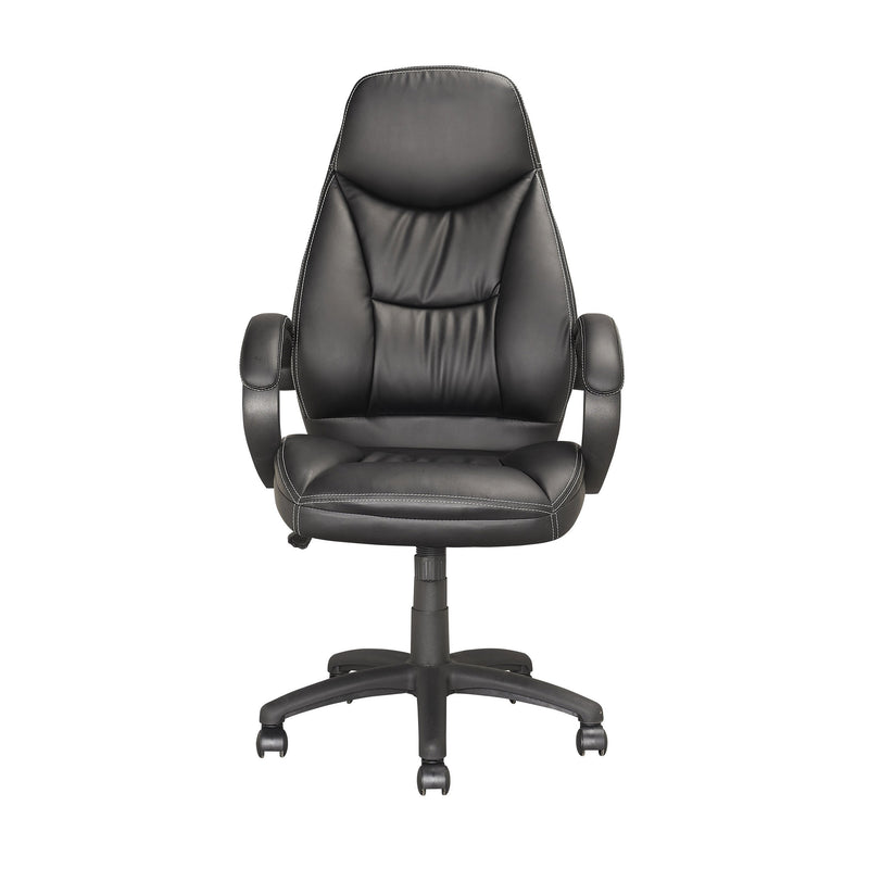 black Office Chair with Lumbar Support Erin Collection product image by CorLiving