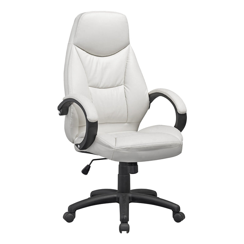 white Office Chair with Lumbar Support Erin Collection product image by CorLiving