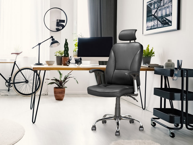 black Reclining Office Chair Brooks Collection lifestyle scene by CorLiving