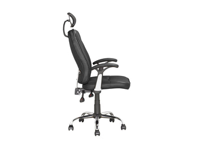 black Reclining Office Chair Brooks Collection product image by CorLiving#color_black