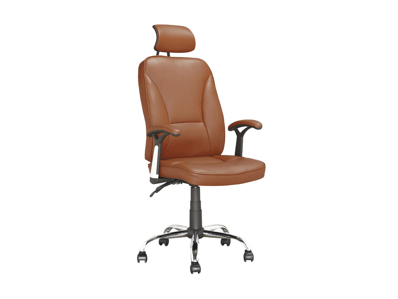 light brown Reclining Office Chair Brooks Collection product image by CorLiving