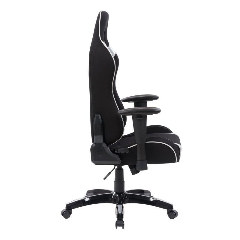 black and silver Ergonomic Gaming Chair Workspace Collection product image by CorLiving