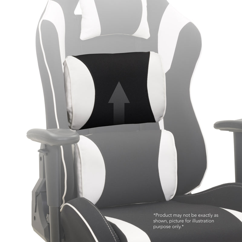 black and white Ergonomic Gaming Chair Workspace Collection detail image by CorLiving