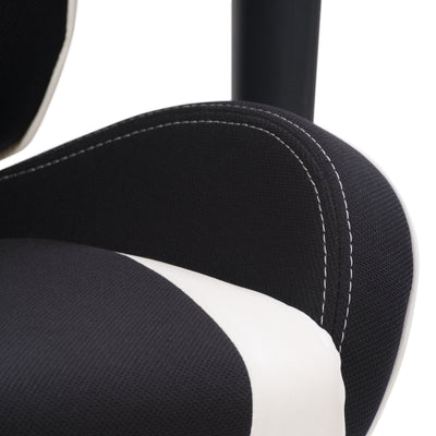 black and white Ergonomic Gaming Chair Workspace Collection detail image by CorLiving#color_black-and-white