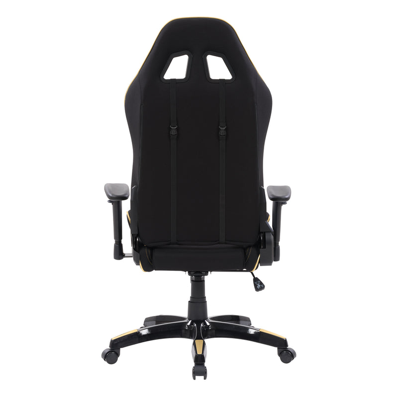 black and gold Ergonomic Gaming Chair Workspace Collection product image by CorLiving