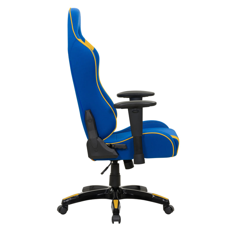 blue and yellow Ergonomic Gaming Chair Workspace Collection product image by CorLiving