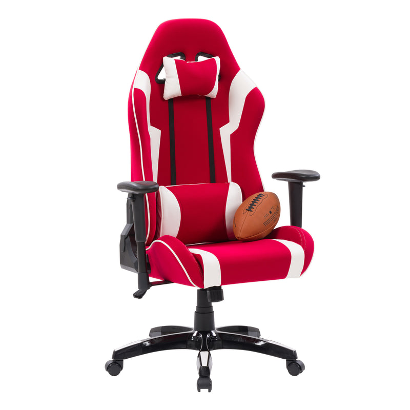 red and white Ergonomic Gaming Chair Workspace Collection detail image by CorLiving