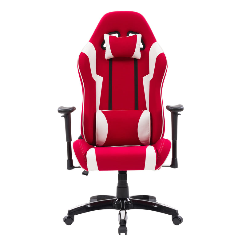 red and white Ergonomic Gaming Chair Workspace Collection product image by CorLiving