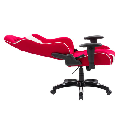 red and white Ergonomic Gaming Chair Workspace Collection product image by CorLiving#color_red-and-white