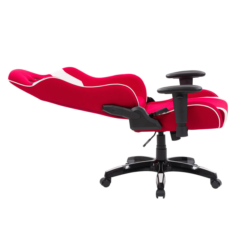 red and white Ergonomic Gaming Chair Workspace Collection product image by CorLiving