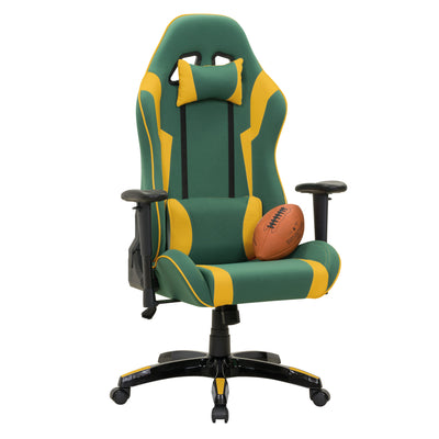 green and yellow Ergonomic Gaming Chair Workspace Collection detail image by CorLiving#color_green-and-yellow