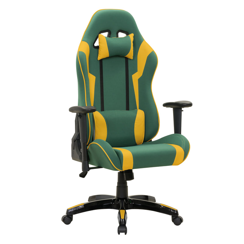 green and yellow Ergonomic Gaming Chair Workspace Collection product image by CorLiving