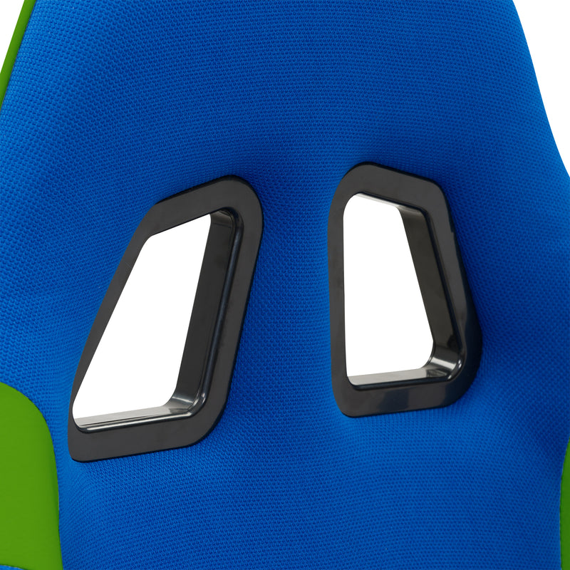 blue and green Ergonomic Gaming Chair Workspace Collection detail image by CorLiving