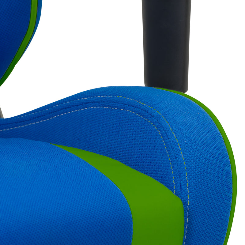 blue and green Ergonomic Gaming Chair Workspace Collection detail image by CorLiving