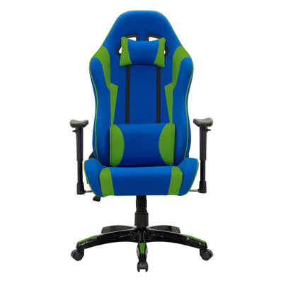 blue and green Ergonomic Gaming Chair Workspace Collection product image by CorLiving#color_blue-and-green