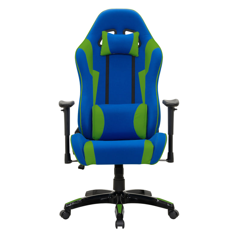 blue and green Ergonomic Gaming Chair Workspace Collection product image by CorLiving