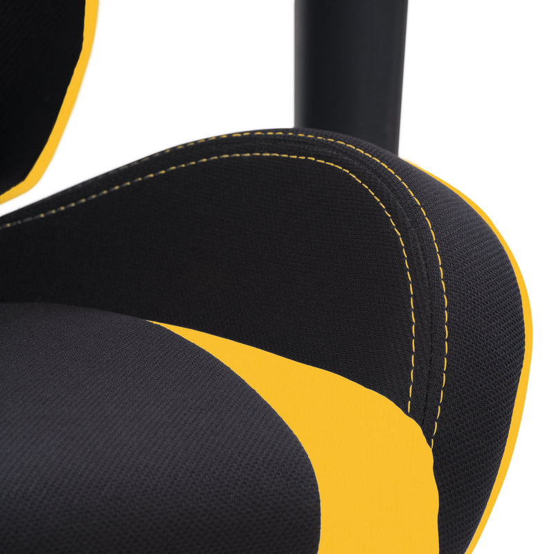 black and yellow Ergonomic Gaming Chair Workspace Collection detail image by CorLiving