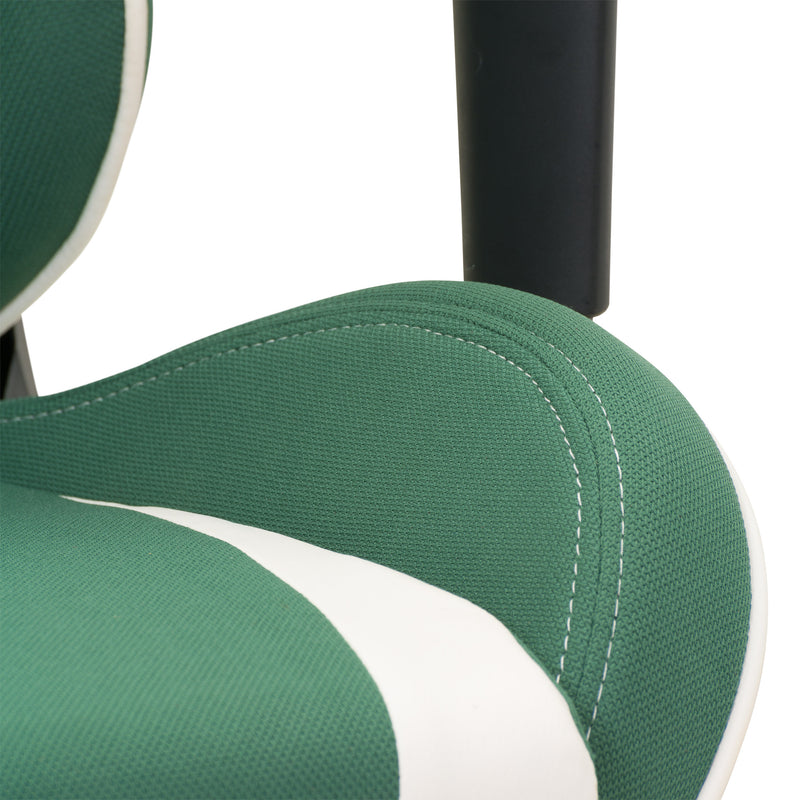 green and white Ergonomic Gaming Chair Workspace Collection detail image by CorLiving