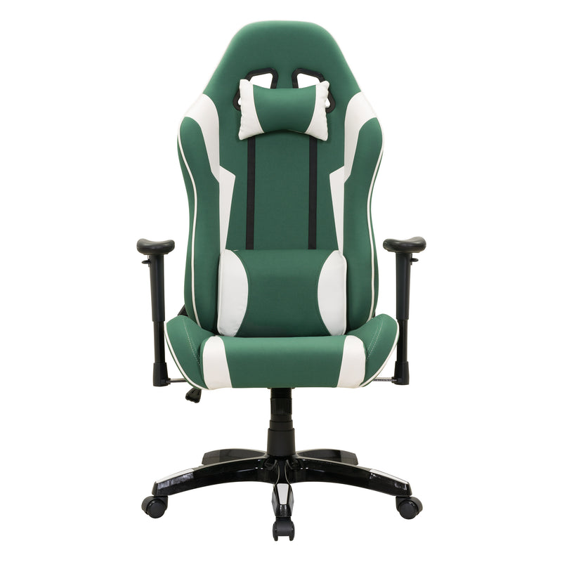 green and white Ergonomic Gaming Chair Workspace Collection product image by CorLiving