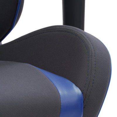 grey and blue Ergonomic Gaming Chair Workspace Collection detail image by CorLiving#color_grey-and-blue