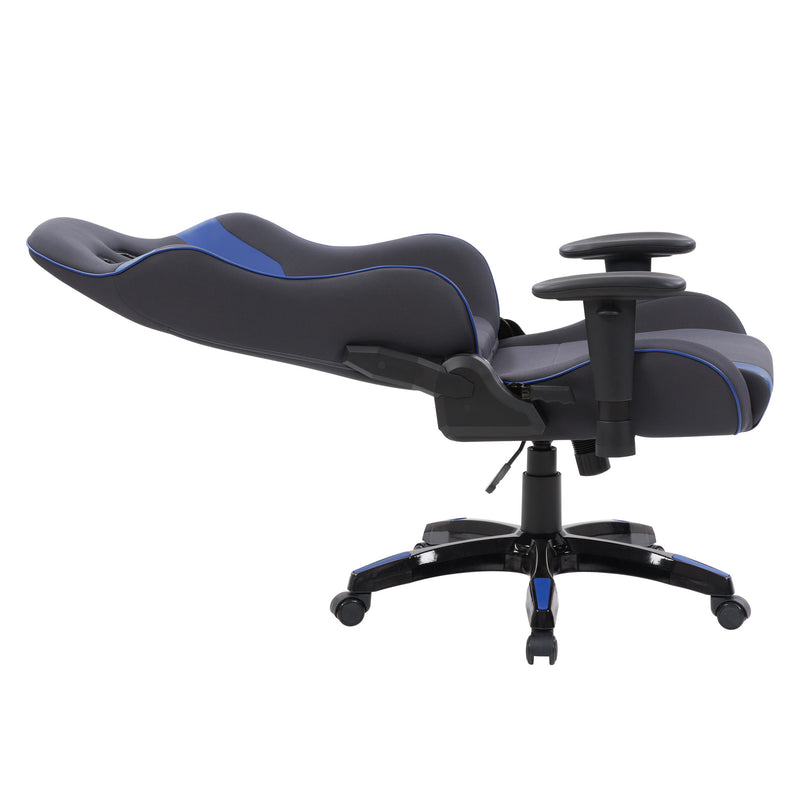 grey and blue Ergonomic Gaming Chair Workspace Collection product image by CorLiving