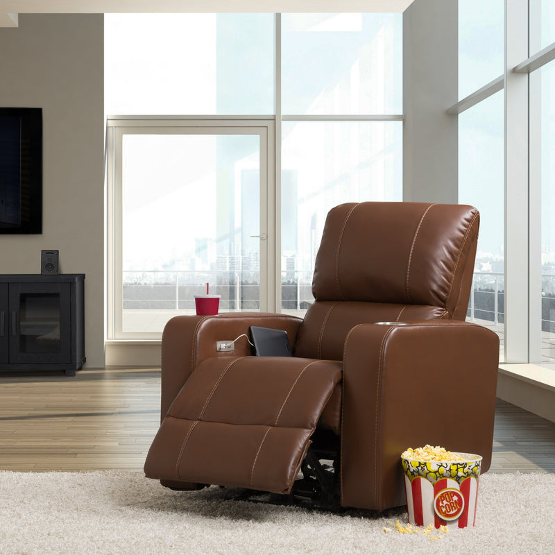 brown Power Recliner Tuscon Collection lifestyle scene by CorLiving