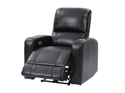 black Power Recliner with Cup Holder Ophelia Collection product image by CorLiving#color_black