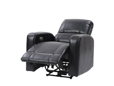 black Power Recliner with Cup Holder Ophelia Collection product image by CorLiving#color_black