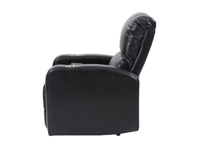 black Power Recliner with Cup Holder Ophelia Collection product image by CorLiving#color_black